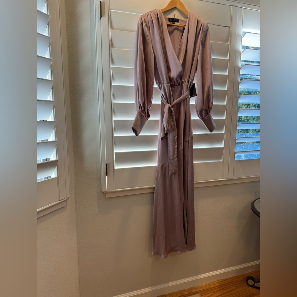Eloquii Satin Maxi Dress, Mauve